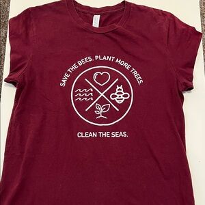 Bella Canvas Burgundy Eco-Friendly Tee